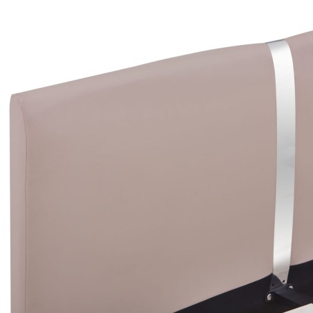 Cadre de lit sans matelas cappuccino similicuir 140x200 cm