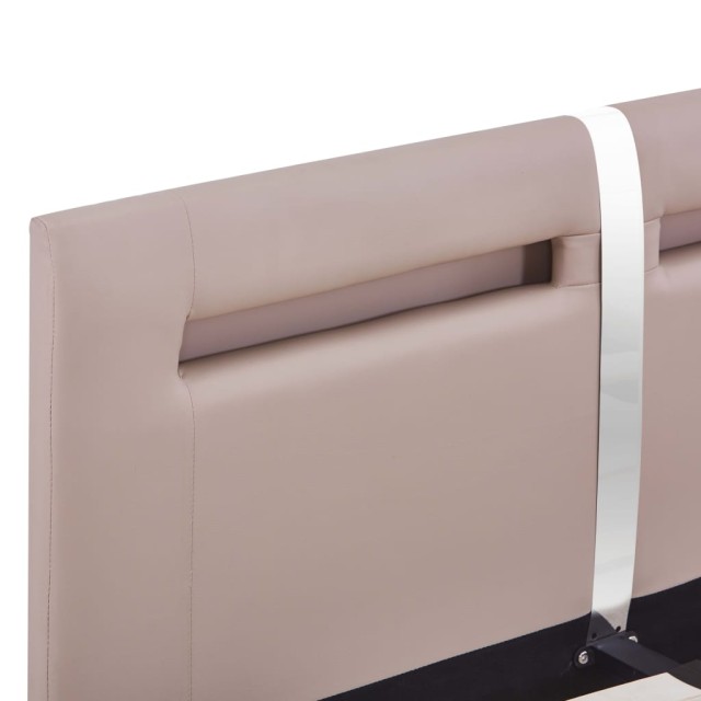 Cadre de lit avec LED sans matelas cappuccino 120x200 cm