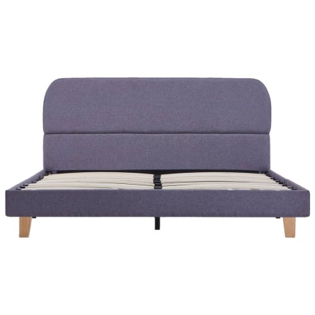 Cadre de lit sans matelas gris clair tissu 140x200 cm
