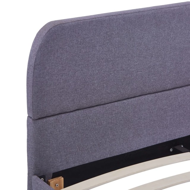 Cadre de lit sans matelas gris clair tissu 140x200 cm