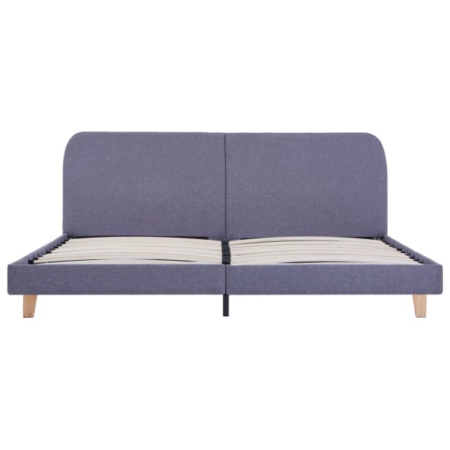 Cadre de lit sans matelas gris clair tissu 160x200 cm