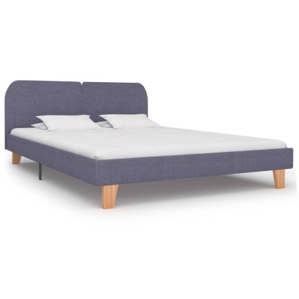 Cadre de lit sans matelas gris clair tissu 180x200 cm