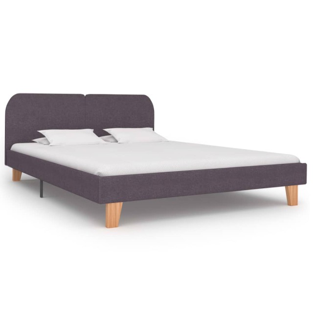 Cadre de lit sans matelas taupe tissu 180x200 cm