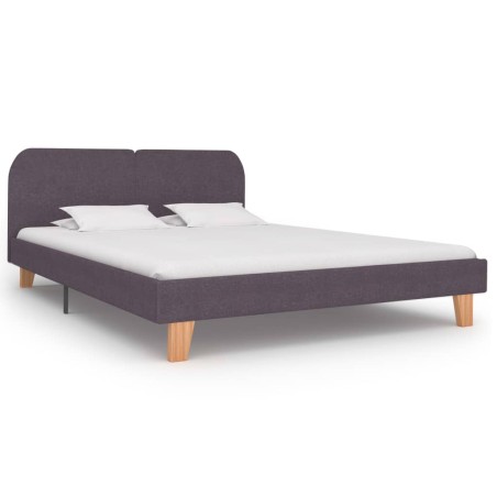 Cadre de lit sans matelas taupe tissu 180x200 cm