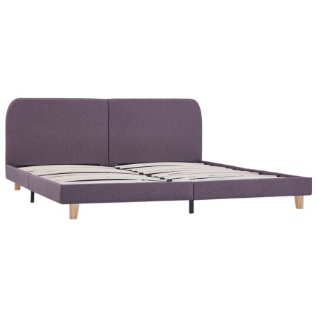 Cadre de lit sans matelas taupe tissu 180x200 cm