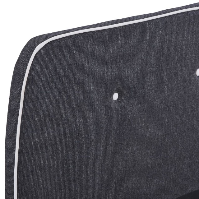 Cadre de lit sans matelas gris foncé tissu 160x200 cm