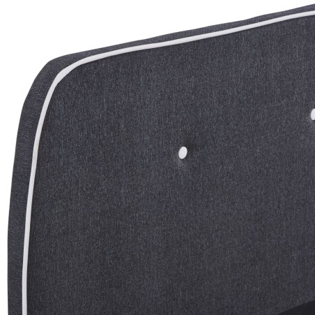 Cadre de lit sans matelas gris foncé tissu 160x200 cm