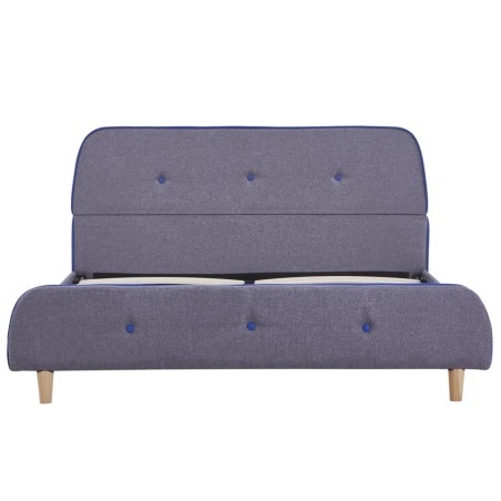 Cadre de lit sans matelas gris clair tissu 140x200 cm