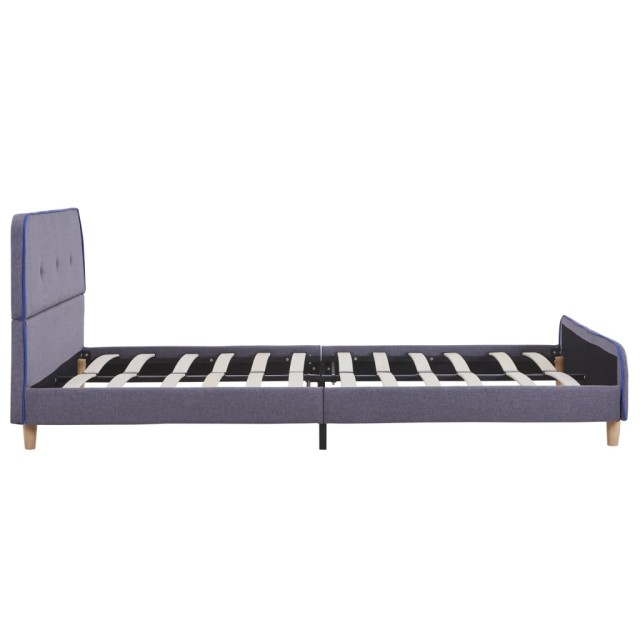 Cadre de lit sans matelas gris clair tissu 140x200 cm