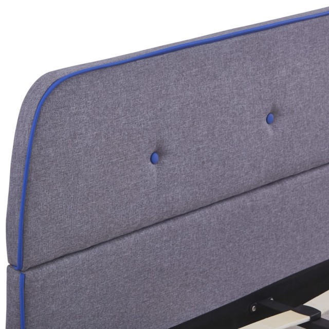 Cadre de lit sans matelas gris clair tissu 140x200 cm