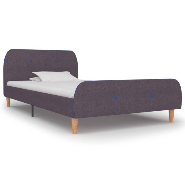 Cadre de lit sans matelas taupe tissu 90x200 cm