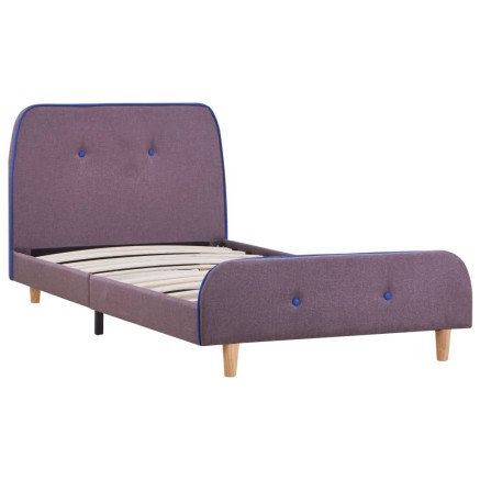 Cadre de lit sans matelas taupe tissu 90x200 cm 2