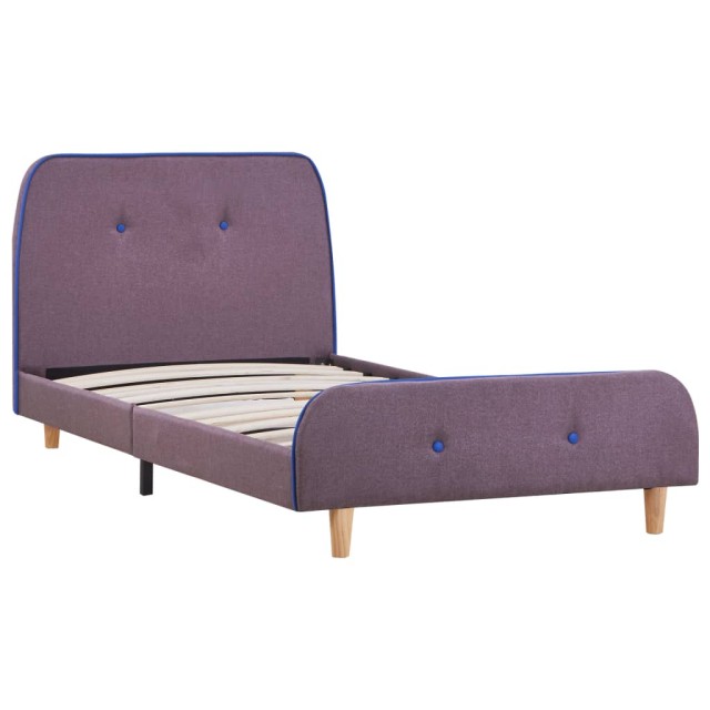 Cadre de lit sans matelas taupe tissu 90x200 cm