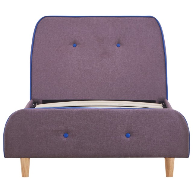 Cadre de lit sans matelas taupe tissu 90x200 cm