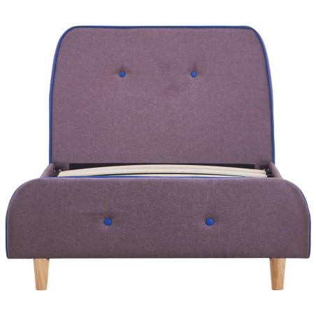 Cadre de lit sans matelas taupe tissu 90x200 cm