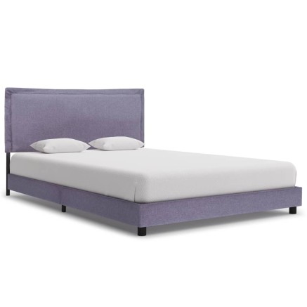 Cadre de lit sans matelas gris clair tissu 140x200 cm