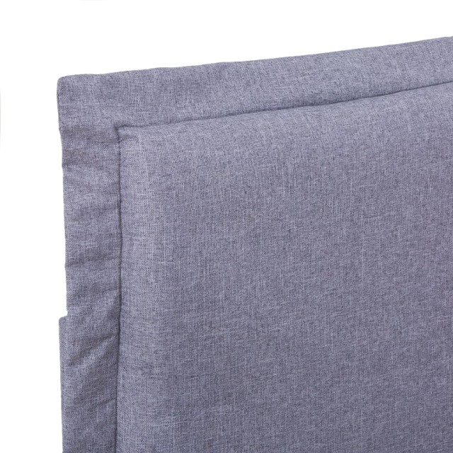 Cadre de lit sans matelas gris clair tissu 140x200 cm