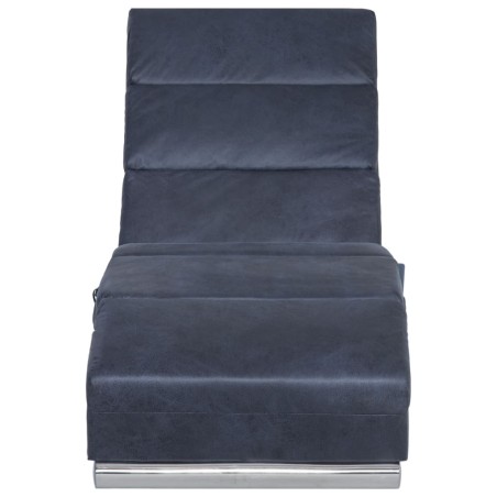 Chaise longue de longue Gris Similicuir daim