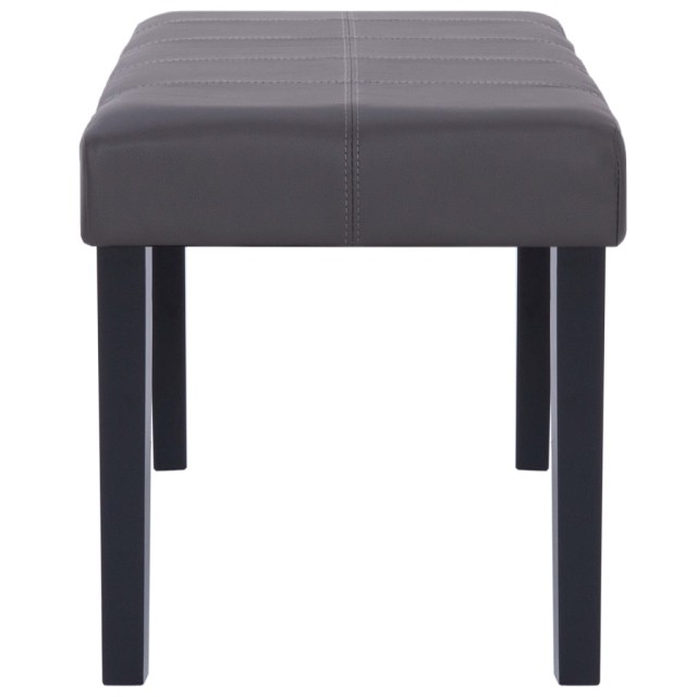 281309  Bench 106 cm Grey Faux Leather