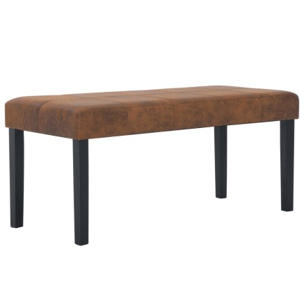 Banc 106 cm Marron Similicuir daim 2