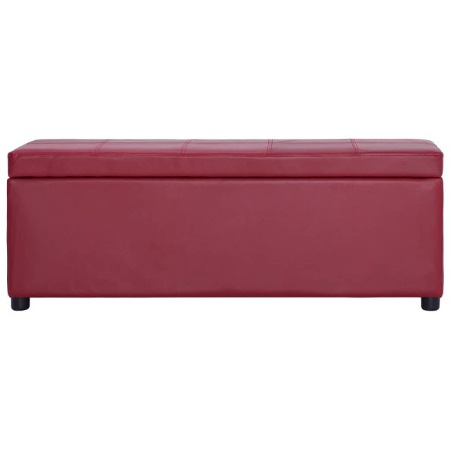 Banc avec compartiment de rangement 116 cm Bordeaux Similicuir