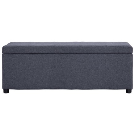 Banc avec compartiment de rangement 116 cm Gris foncé Polyester 2