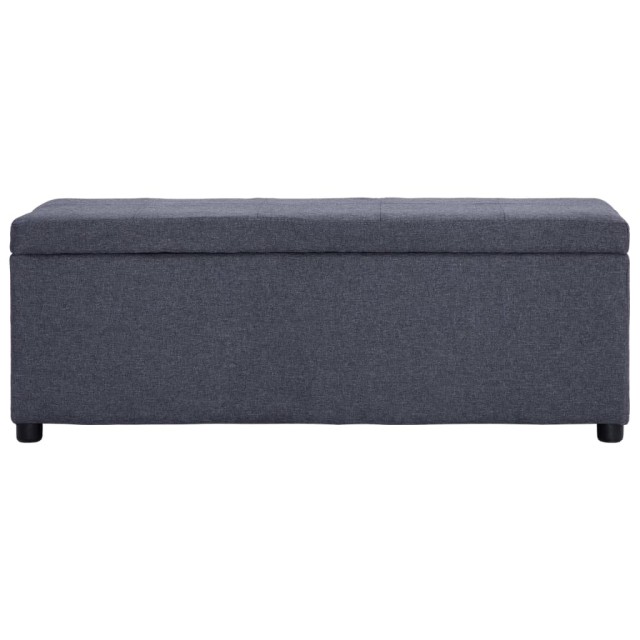 Banc avec compartiment de rangement 116 cm Gris foncé Polyester