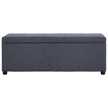 Banc avec compartiment de rangement 116 cm Gris foncé Polyester