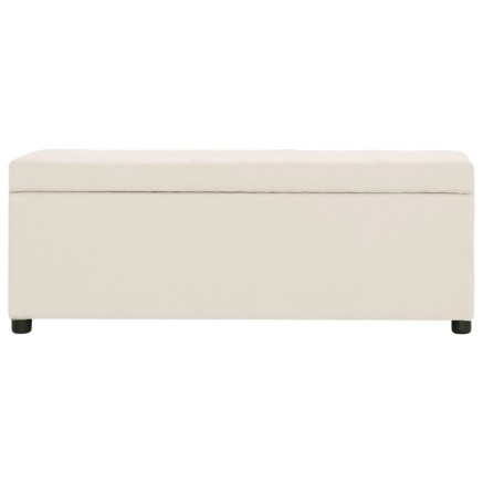 Banc avec compartiment de rangement 116 cm Crème Polyester 2