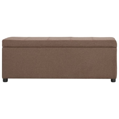 Banc avec compartiment de rangement 116 cm Marron Polyester