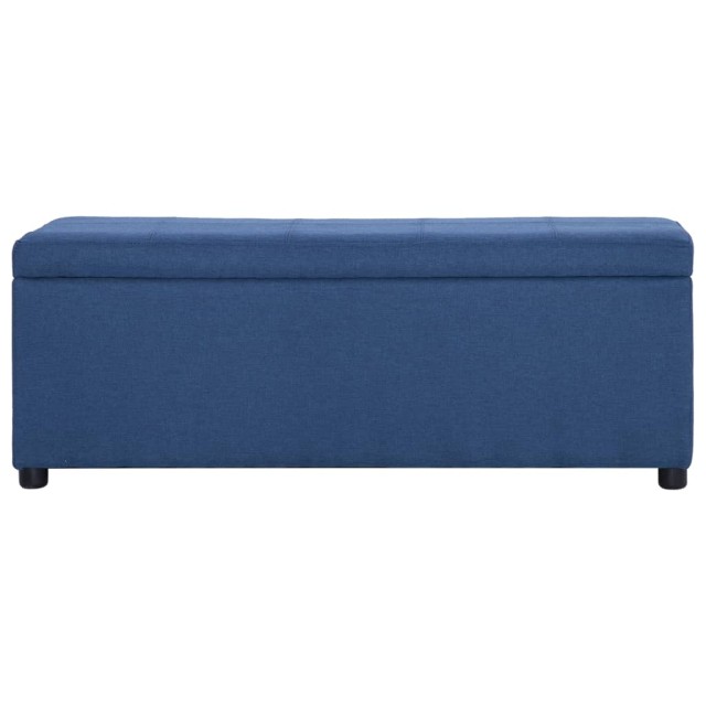 Banc avec compartiment de rangement 116 cm Bleu Polyester