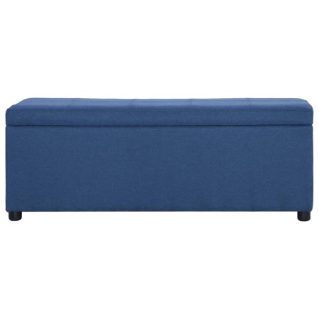 Banc avec compartiment de rangement 116 cm Bleu Polyester