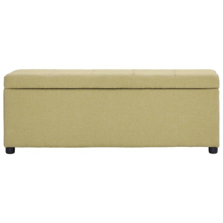 Banc avec compartiment de rangement 116 cm Vert Polyester 2
