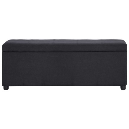 Banc avec compartiment de rangement 116 cm Noir Polyester 2