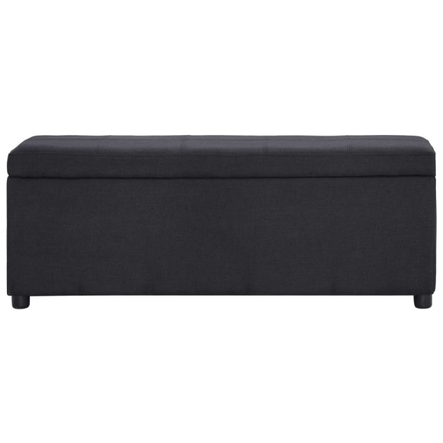 Banc avec compartiment de rangement 116 cm Noir Polyester