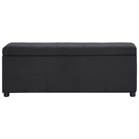 Banc avec compartiment de rangement 116 cm Noir Polyester
