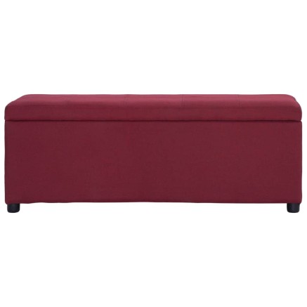 Banc avec compartiment de rangement 116 cm Bordeaux Polyester 2