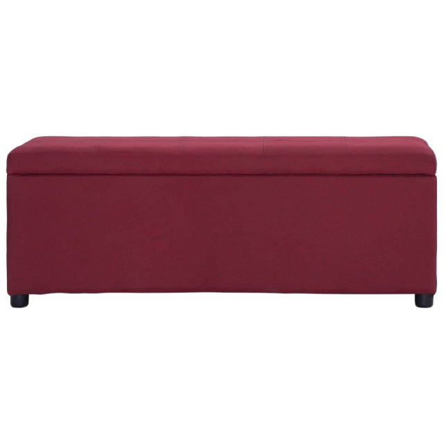 Banc avec compartiment de rangement 116 cm Bordeaux Polyester