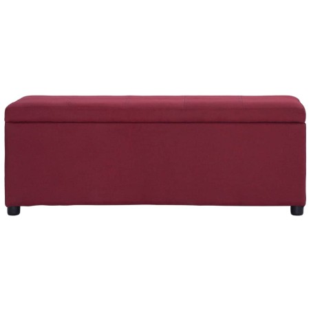 Banc avec compartiment de rangement 116 cm Bordeaux Polyester