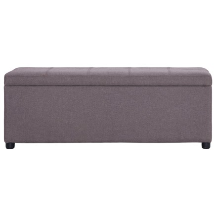 Banc avec compartiment de rangement 116 cm Taupe Polyester 2