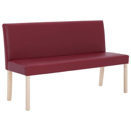 Banc 139,5 cm Rouge bordeaux Similicuir 2