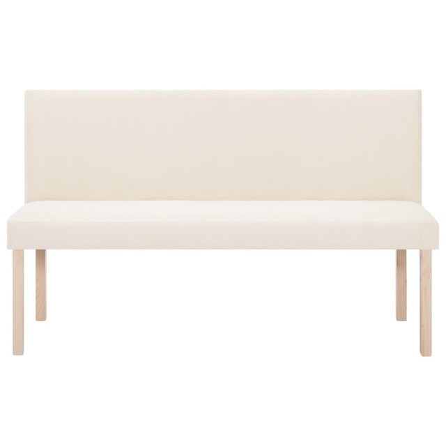 Banc 139,5 cm Crème Polyester