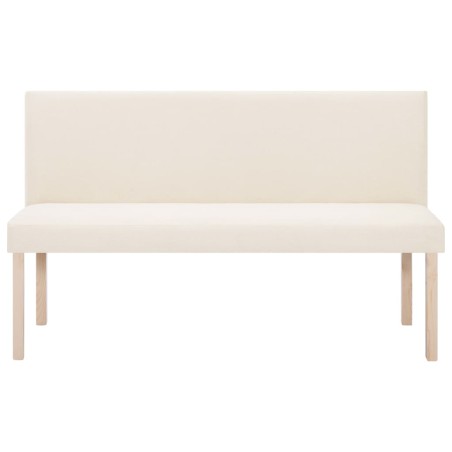 Banc 139,5 cm Crème Polyester