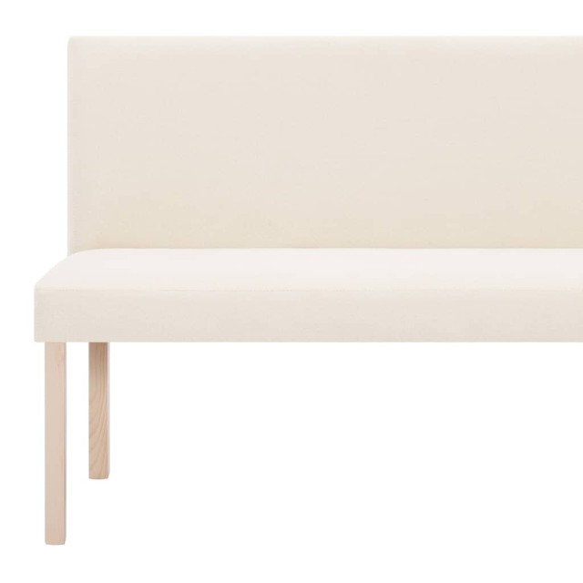 Banc 139,5 cm Crème Polyester