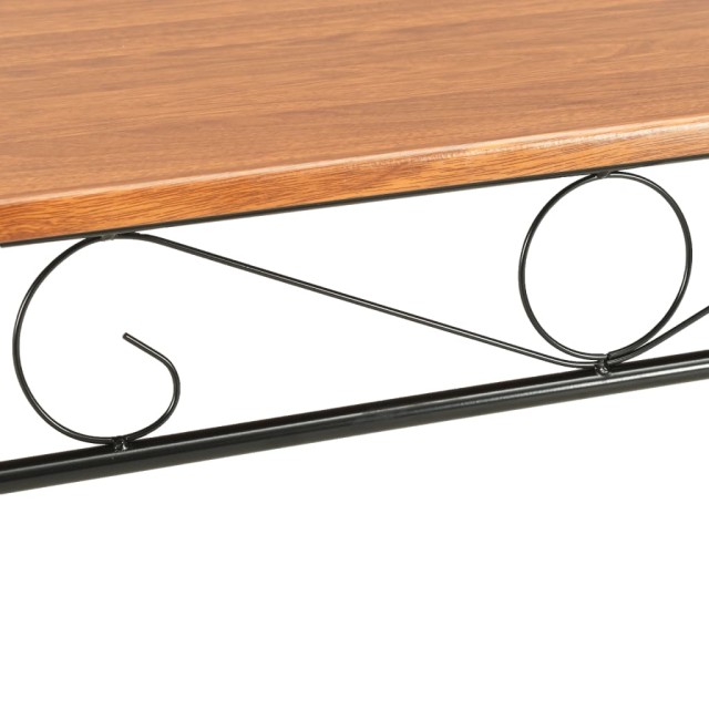 Ensemble de salle à manger 7 pcs MDF et acier Marron