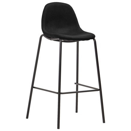 Chaises de bar lot de 2 noir tissu 2