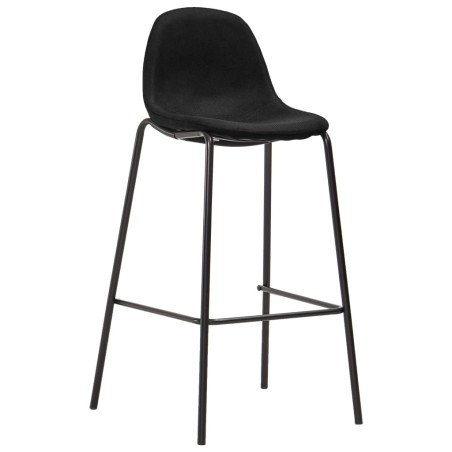Chaises de bar lot de 2 noir tissu