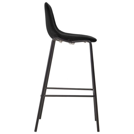 Chaises de bar lot de 2 noir tissu