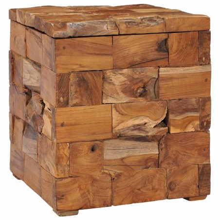 Tabouret de rangement Bois de teck massif