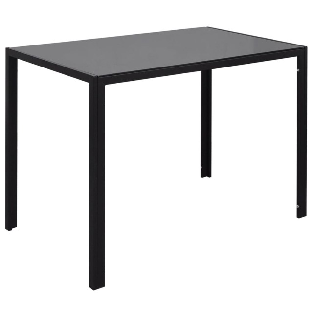 Ensemble de table à manger 7 pcs noir et blanc